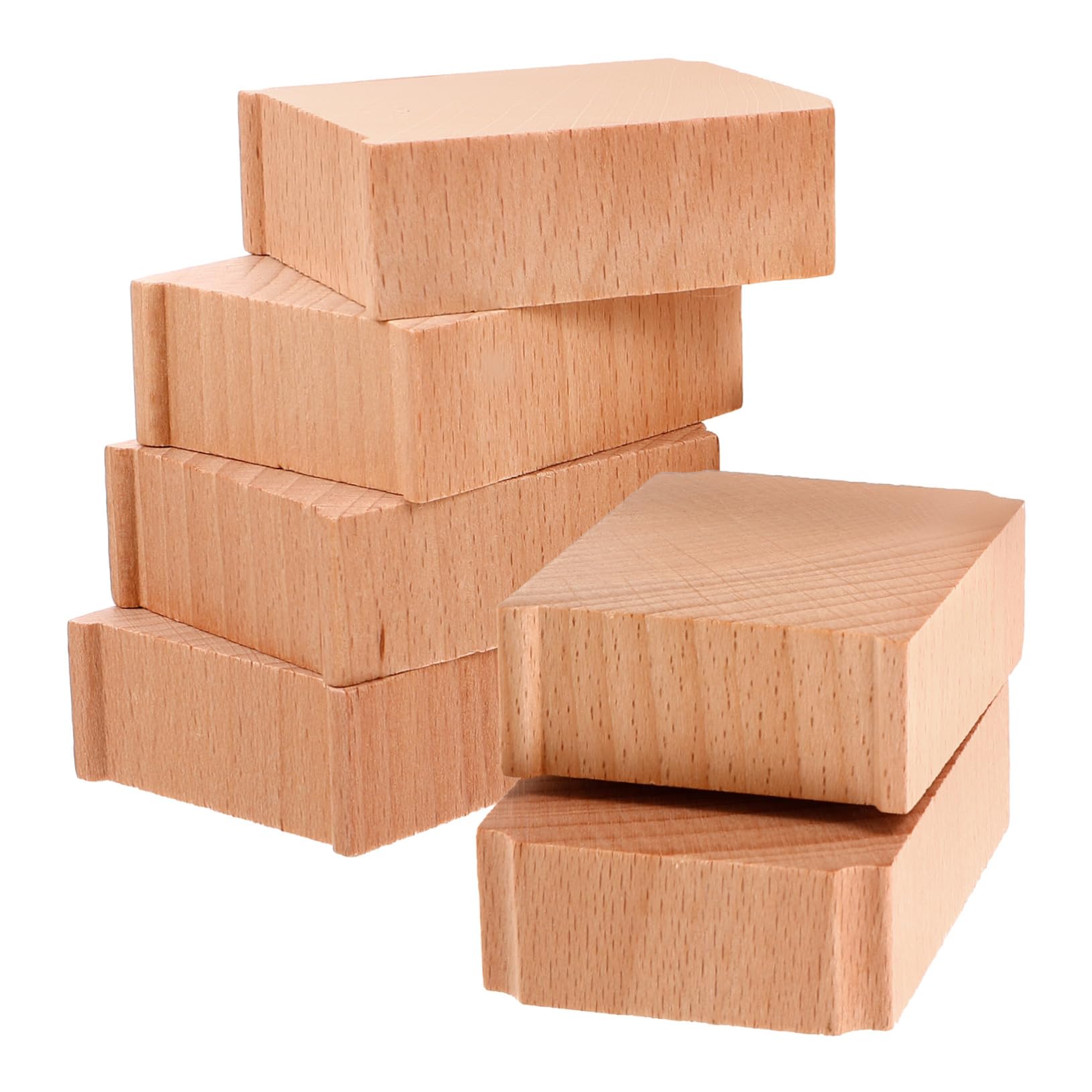 Toddmomy 6Pcs Wooden Train Track Bridge Supports Wooden Elevation for Train Railway Accessories for Enhancing Train Track Layouts and Creating Elevated Bridges