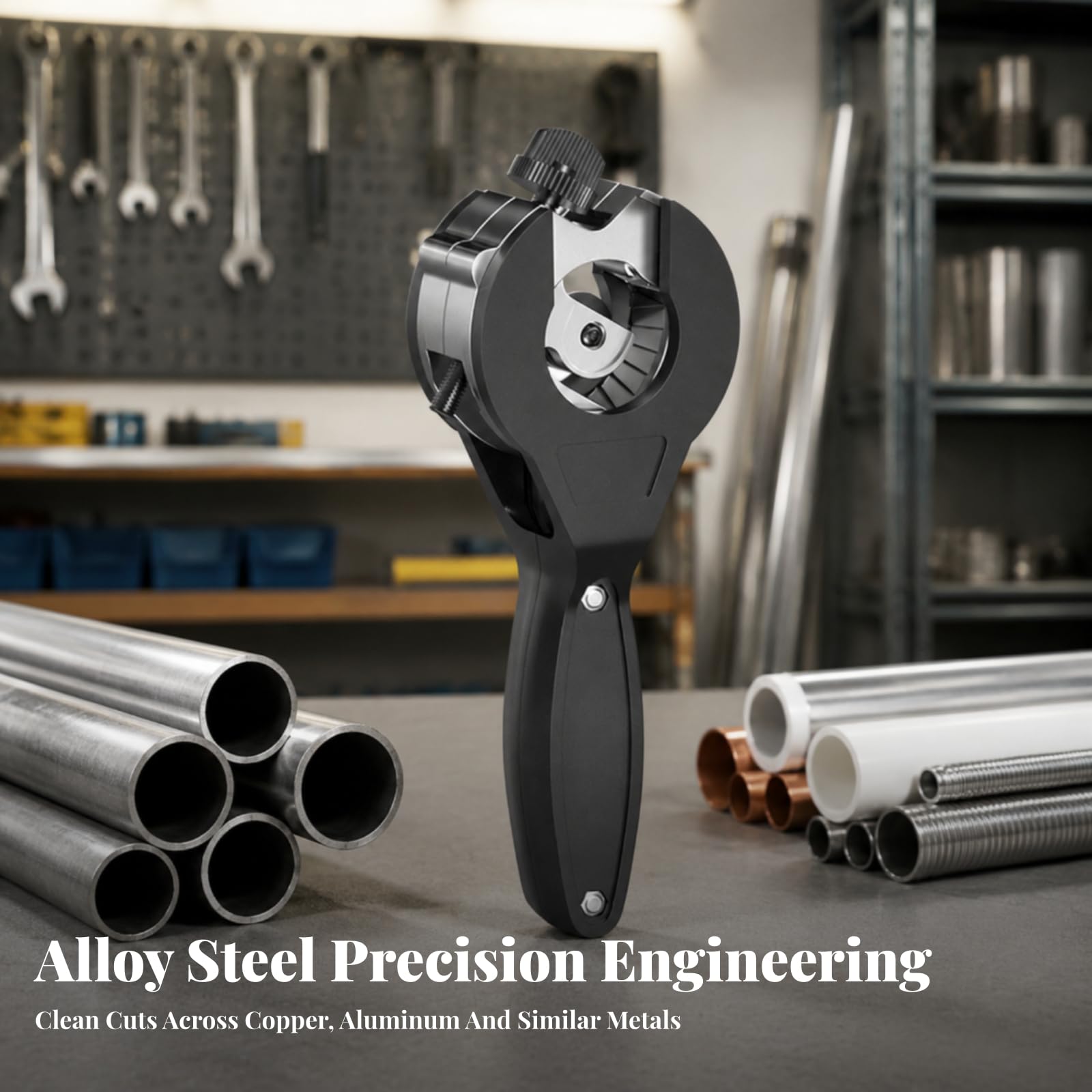 Taglia a Cricchetto Resistente | Apertura Regolabile, Taglia Manuale, Preciso, Utensile, per Officina, Idraulici, Stile B