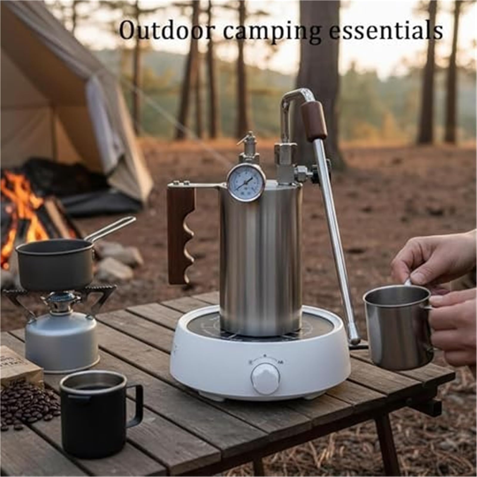 Espumador de leche de café, máquina eléctrica de espuma de 100 a 500 ml, boquilla de 3 agujeros máximo de 4 bares, espuma calentable para latte, capuchino, chocolate caliente
