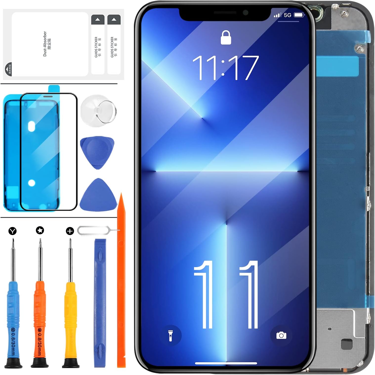 POUR IPHONE X Noir - Ecran Complet: Vitre Tactile Lcd Sur Chassis