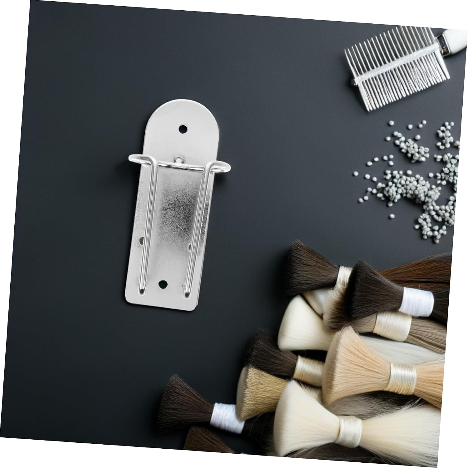 OUNONA Stainless Steel Barber Clipper Holder Wall Mount Electric Trimmer Storage Rack for Home and Salon Use Space Saving Organizer for Hair Clippers and Accessories