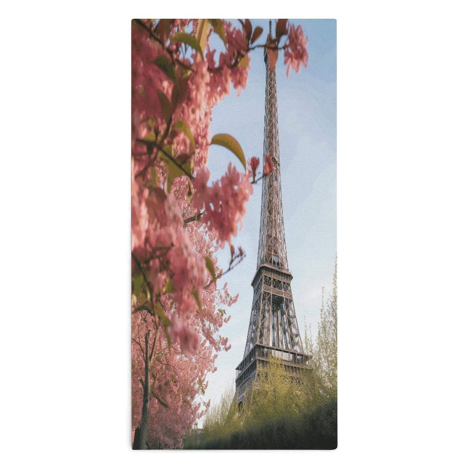 VstaDank Paris Eiffel Tower Flower Towel Quick Dry Absorbent Towels for Beach Thin Soft Lightweight Travel Bath Towel Sand Free Super Microfiber Face Towels for Sport Bath Adults