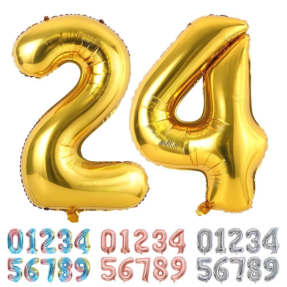 Foil Globo Número 5 Azul 40" (101cm), Inflable Helio o aire, Gigante Numeros 0-9, 10-19, 20-29, 30-100, Grande Globos Decoración para La Boda Aniversario y Cumpleaños Fiestas — view 509