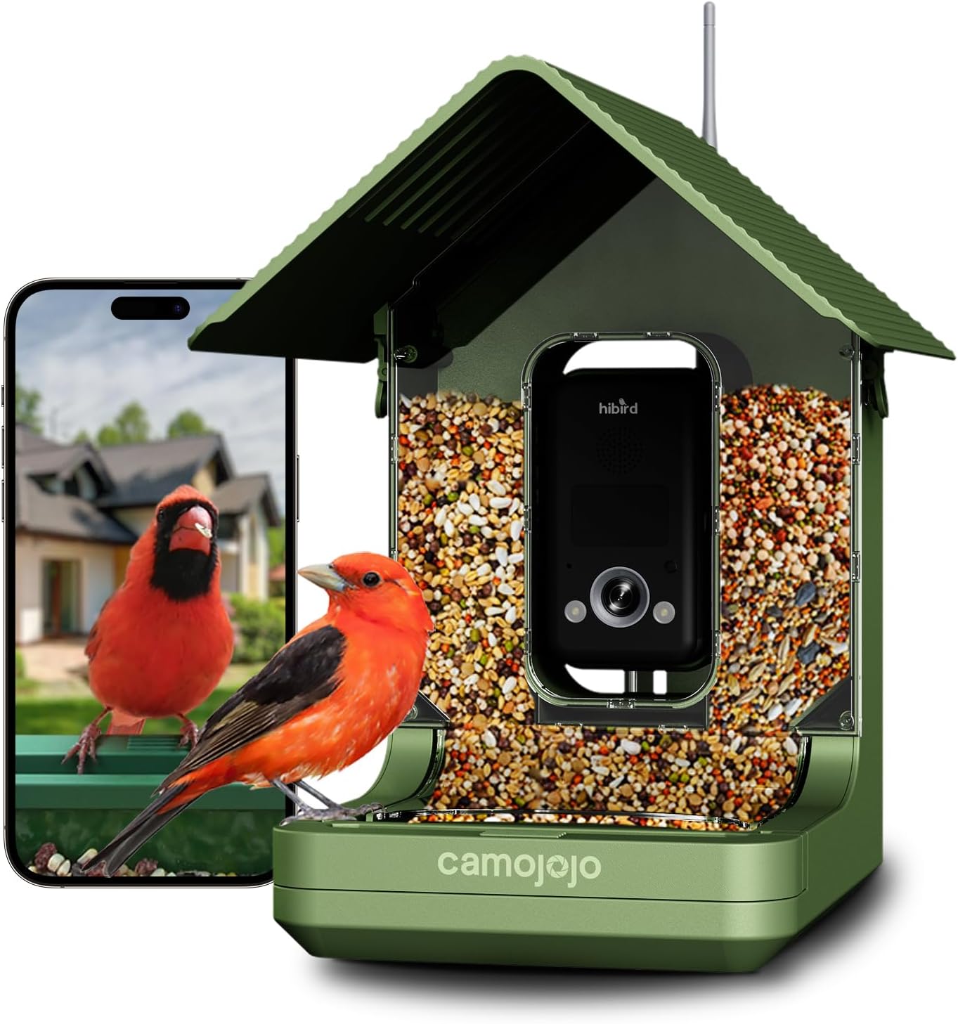 Hibird 4K HD Smart Bird Feeder with Camera, 2.4G/5G Dual WiFi Wireless Outdoor, Auto Higher Resolution Bird Video Capture, AI Identify 10000+ Species, 1080P Live Function for Everyone