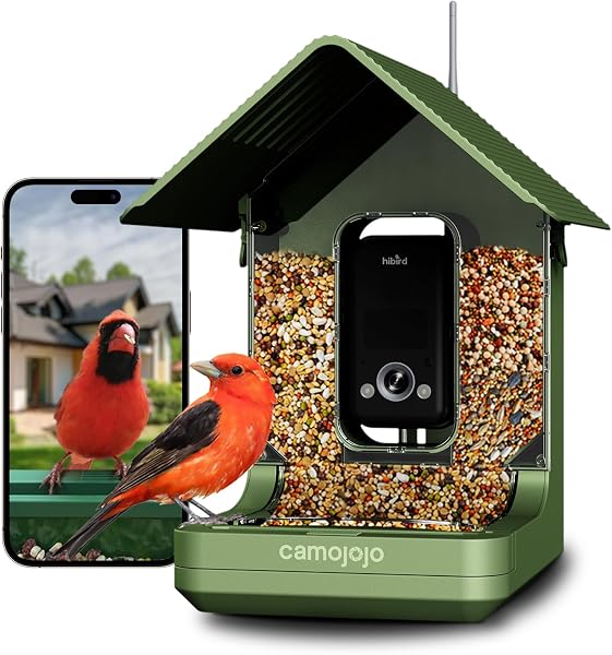 Hibird 4K HD Smart Bird Feeder with Camera, 2.4G/5G Dual WiFi Wireless Outdoor, Auto Higher Resolution Bird Video Captur