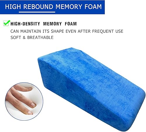 Miniatura 4 de Almohada elevadora de piernas Almohada de cuña después de reemplazo de rodilla Ayudas de recuperación poscirugía para aliviar el dolor de cadera,