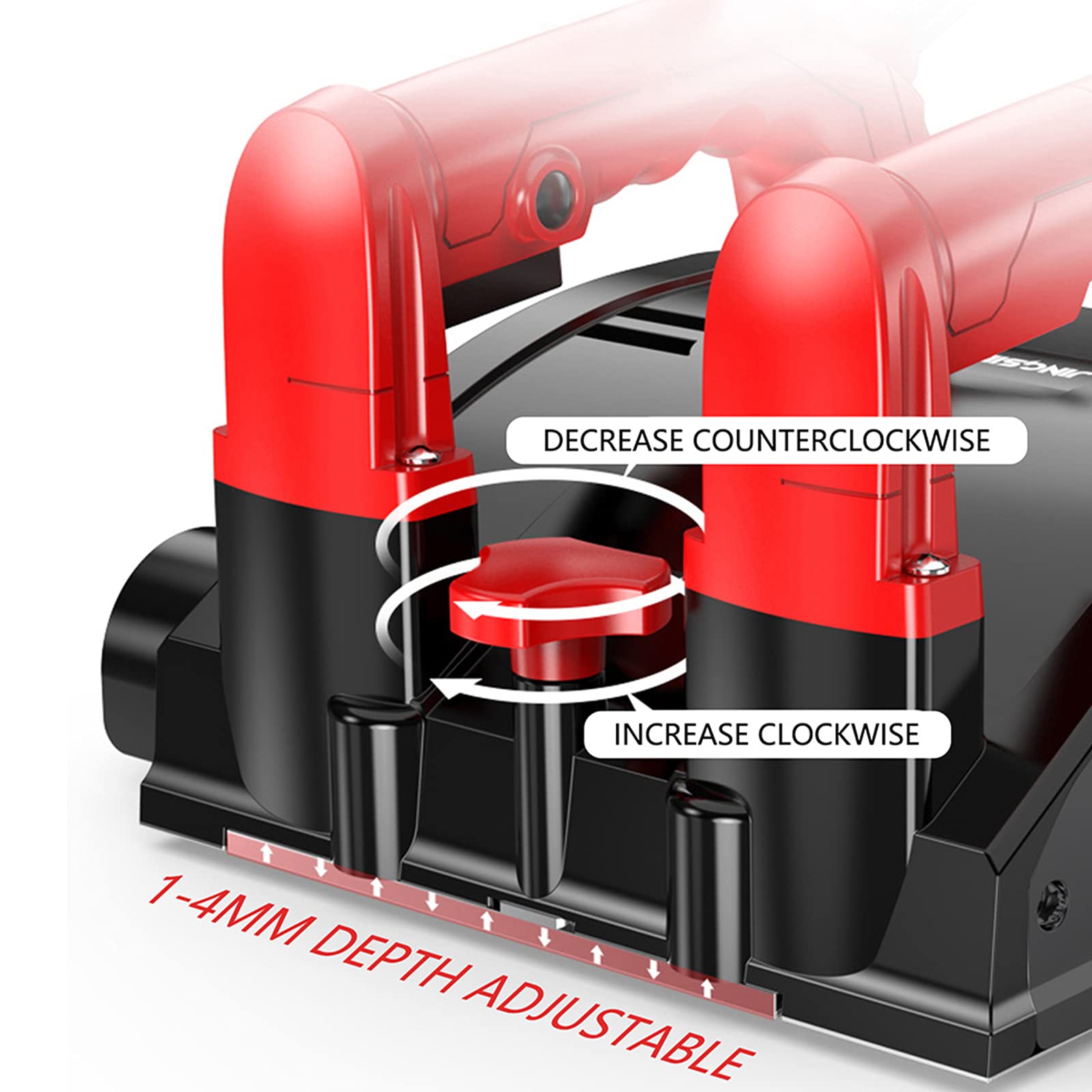 Handgeführte elektrische Wandhobelmaschine 1680W 3000 RPM Power Wall Scraper Wall Shovel Machine Betonwandhobelmaschine für Wand Renovierung, Zement Stripping mit Tragetasche