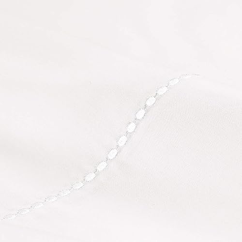 Miniatura 3 de Lush Decor Aria Dots - Juego de sábanas de algodón de 6 piezas, tamaño King, color blanco