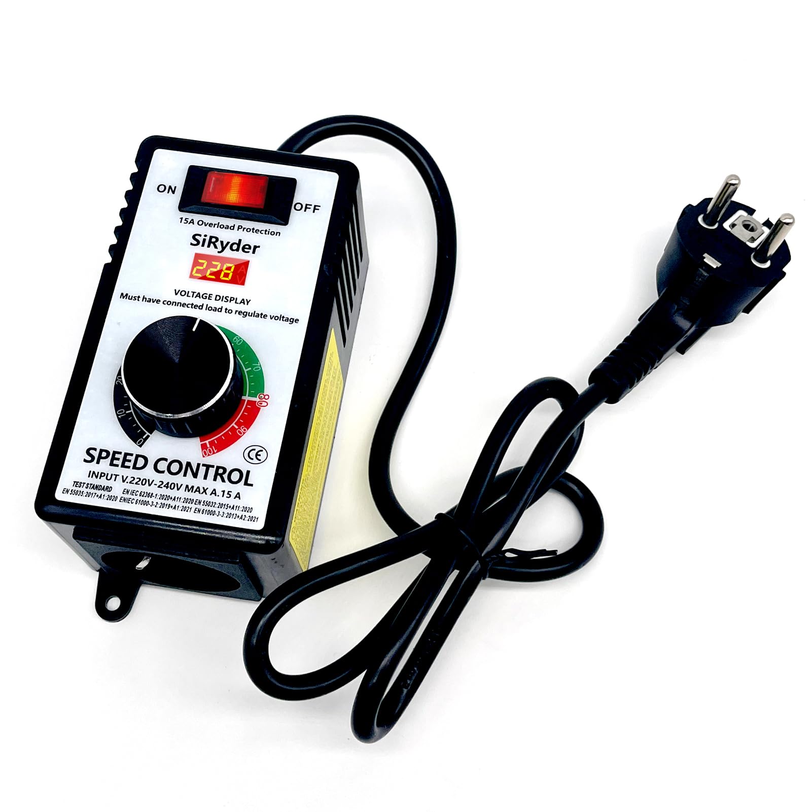 Variateur de Vitesse pour Moteur 220V,Regulateur de Tension Protection contre les Surcharges Variateur de Vitesse Moteur pour Meuleuse D'angle,Souffleur,Variateur de Vitesse 4000W
