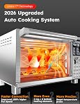 Nuwave Bravo XL Pro Air Fryer Toaster Oven, Improved 100% Super Convection, Quicker & Crispier Results, 100 Presets, Multi-Layer Even Cooking, 50-500F, Smart Probe, PFAS Free, 30QT, Stainless Steel