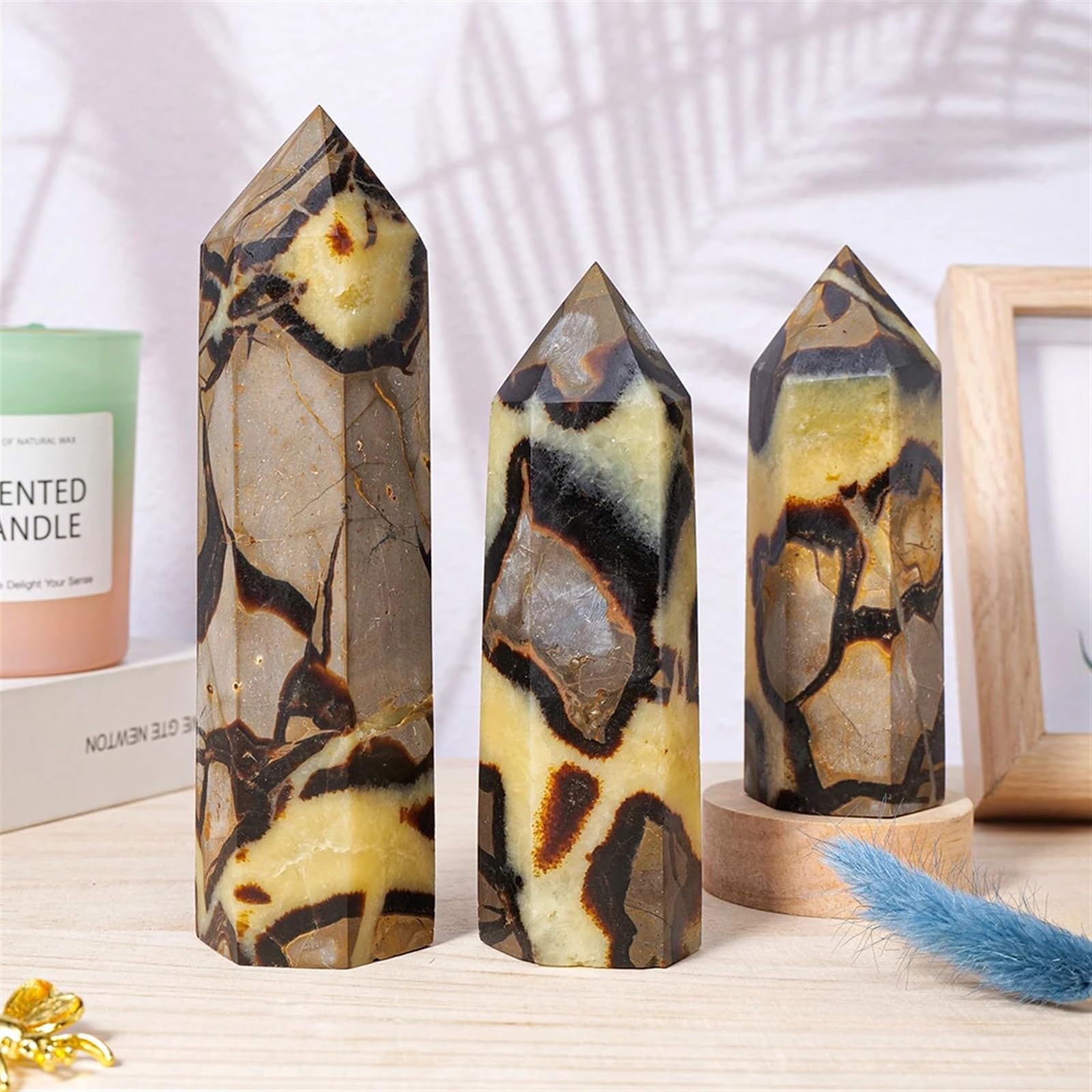 Kristallornamente 1 Packung Naturstein Schildkrötenpanzer Stein Kristallspitzen Turm Mineralproben Heilende natürliche Quarzkristalle Wunderschöner Kristall(400-500)