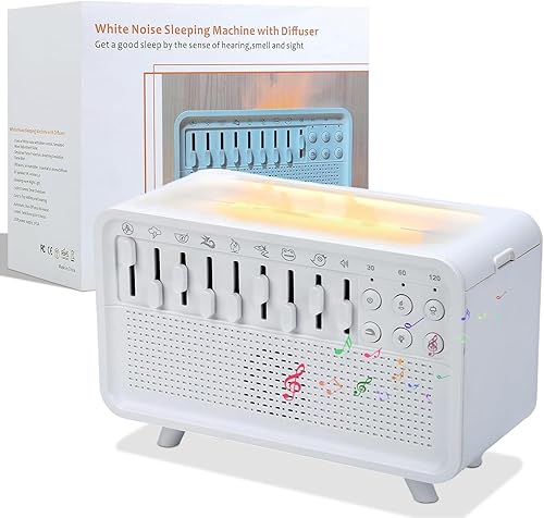 Starnearby Machine à Bruit Blanc, Haut-parleur Bluetooth à LED, Diffuseur