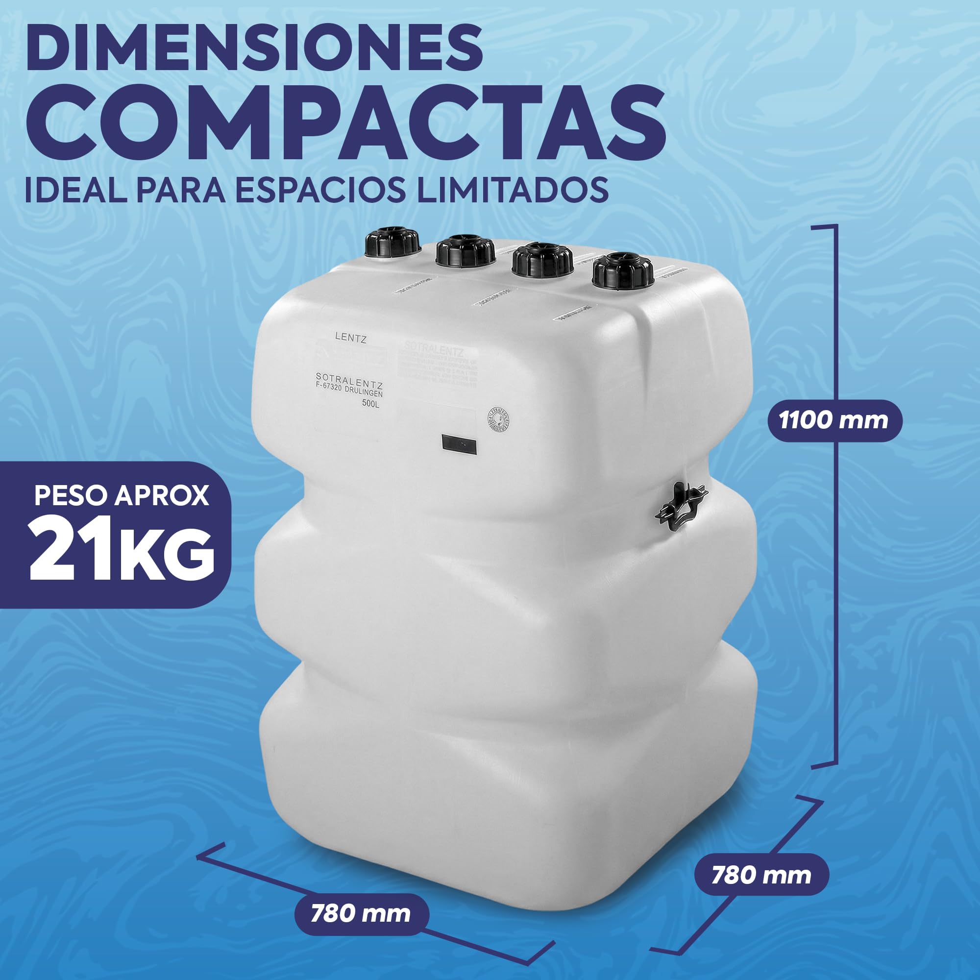 Depósito Gasoil 500 Litros | Polietileno Resistente Industrial