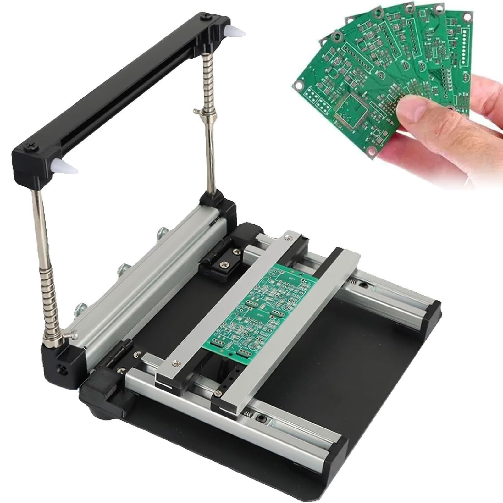 GZKDKZB Solder Paste Printer, Screen Printing Station, SMT Steel Mesh Table for PCB Stencil with Adjustable Thickness for Advertising Applications