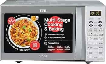 IFB 25 L Convection Microwave Oven (25SC4, Metallic Silver, With Starter Kit)