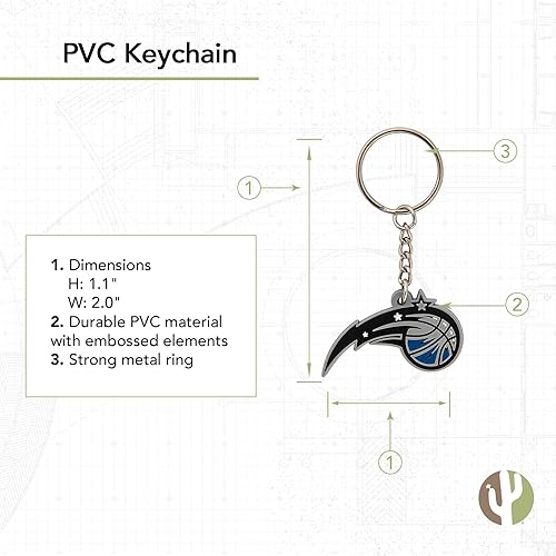 Miniatura 73 de Desert Cactus NBA Keychain – Official National Basketball League Keys Holder for Car, Backpack – Eastern Conference Gift(PVC)