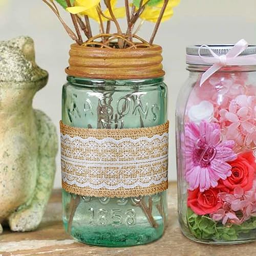 Miniatura 5 de DECORA 10 yardas de cinta de arpillera natural con lazo para moño 2 pulgadas de ancho