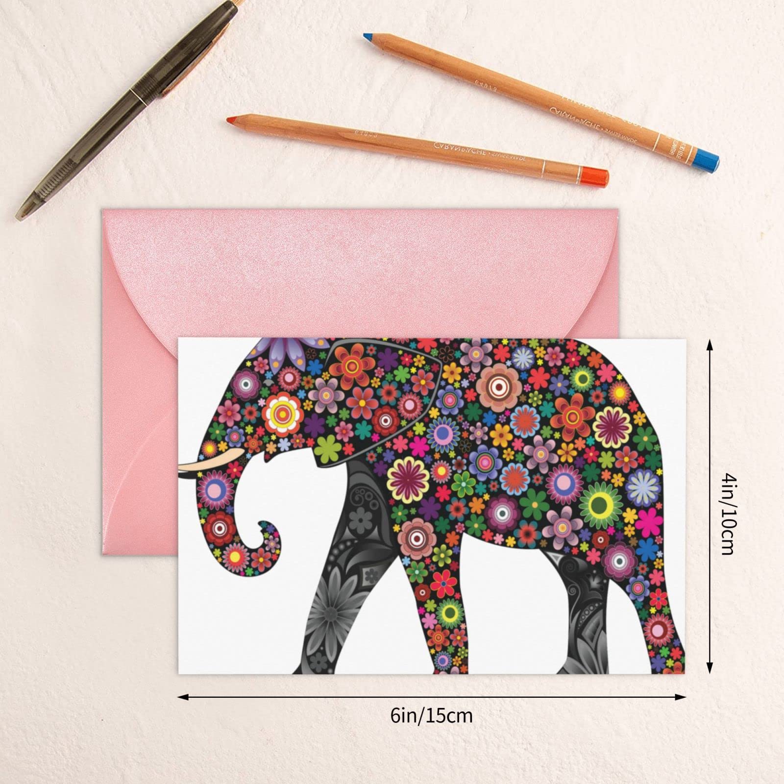 Cartes De Vœux En Forme De Cœur D'éléphant Pour Diverses