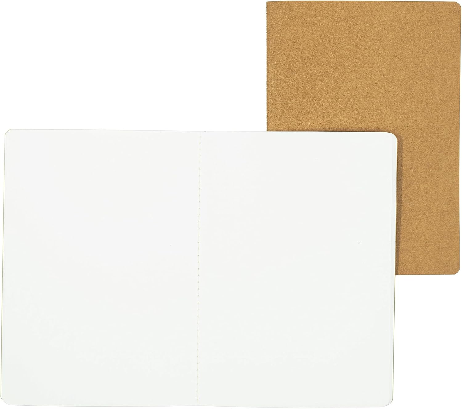 A5 Sketchbook - 21x14cm - 5 Pack - 40 Pages (150gsm) – Brown Kraft Cover - Multi Purpose Paper - Perfect for Artists and Students
