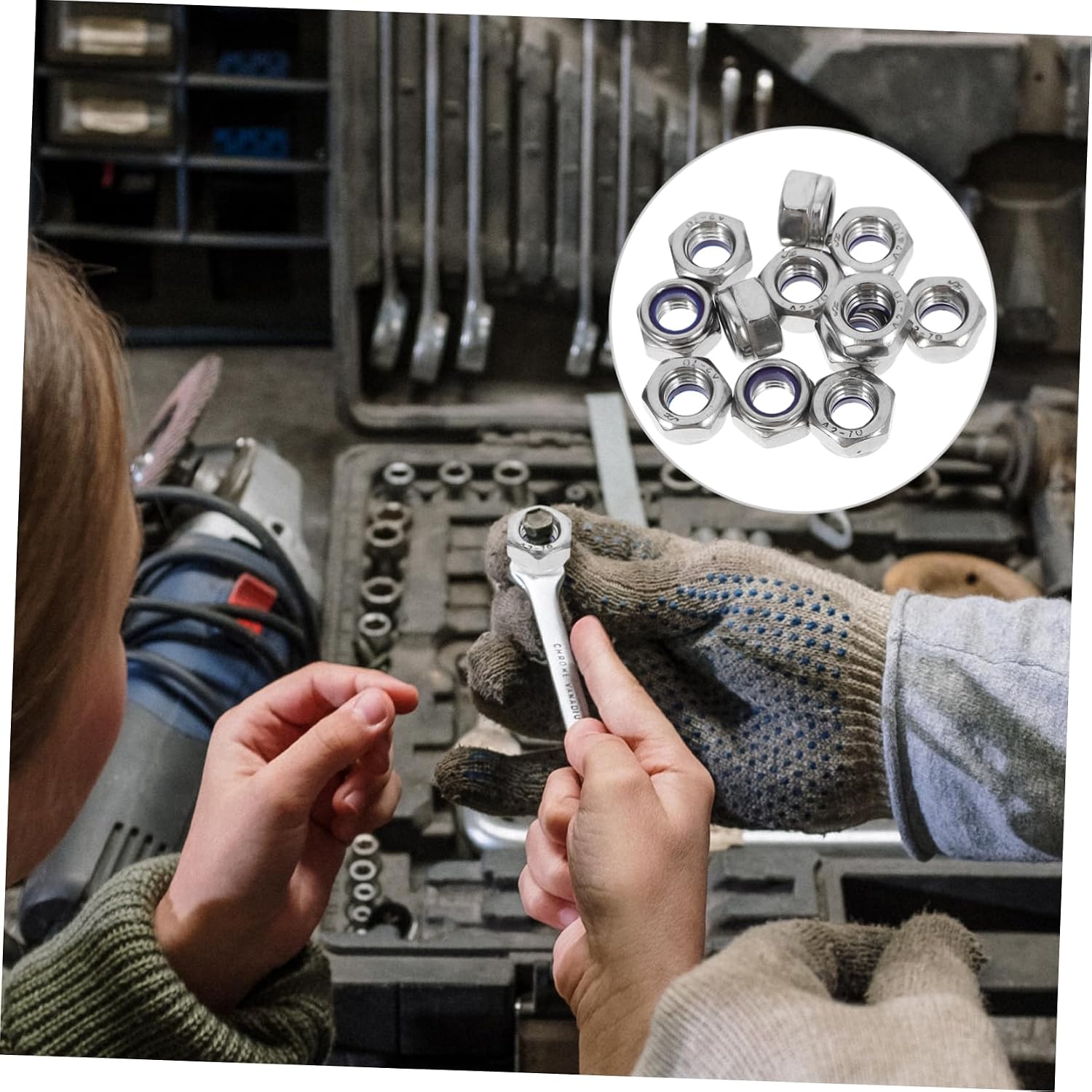 Alipis 15pcs Stainless Steel Nuts Thread Nuts for Machine Screws and Hardware