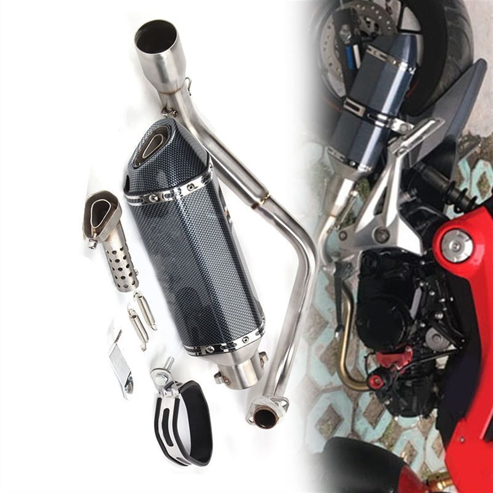 Escape para Honda GROM MSX125 sistema de silenciador completo para rutas urbanas y viajes cortos