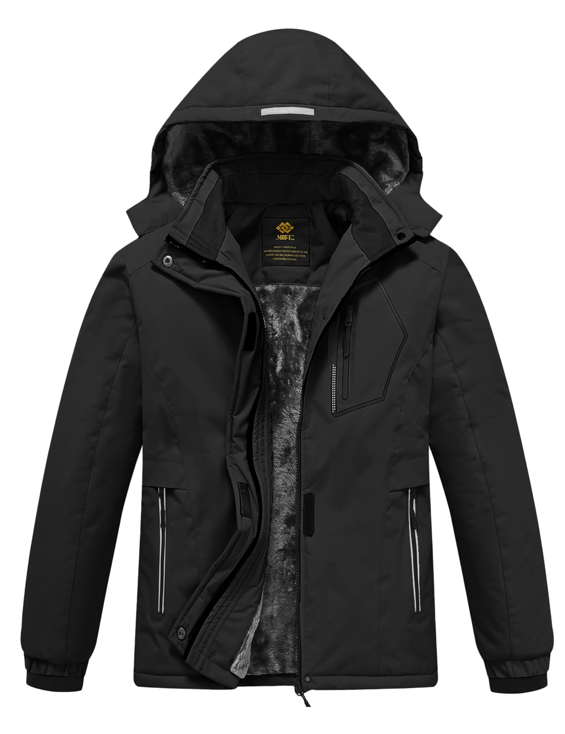MoFiz Giacca Invernale Bambina Giacca sci Bambina Piumino Impermeabile Pile Antivento Giacche Ragazze Giacca In Softshell Con Cappuccio