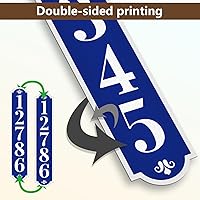 Vista 4 de Letrero de dirección de casa de doble cara, letrero de correo para buzón, letrero de dirección 911 reflectante personalizado, números de casa
