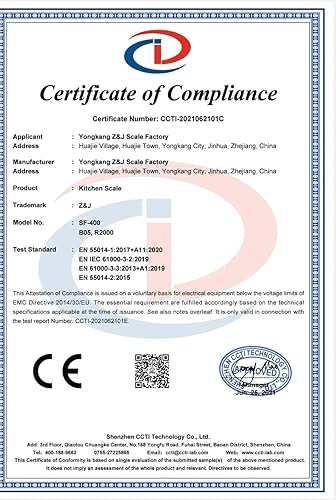 Miniatura 5 de Exquisita báscula de cocina para la perfección culinaria mide con precisión - Capacidad de hasta 11.0 lbs de báscula de cocina de alimentos con