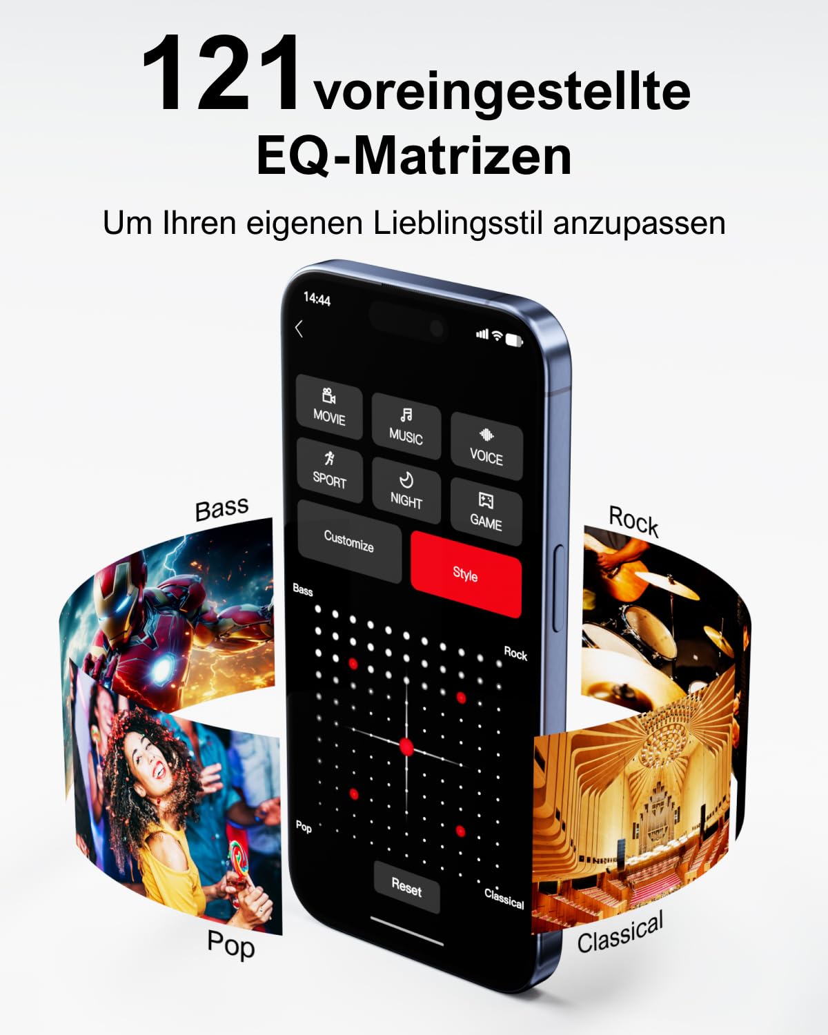 ULTIMEA 7.1 Soundbar, Virtuelle Surround Sound System für TV, Poseidon D70 | App-Steuerung, 4 kabelgebundene Surround-Lautsprecher, Soundbar für Smart TV mit Subwoofer Wireless, Heimkino Sound System