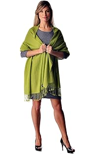 Cashmere Boutique: 100% Pure Cashmere Pashmina Wrap Stole (Color: Black, Size: 28