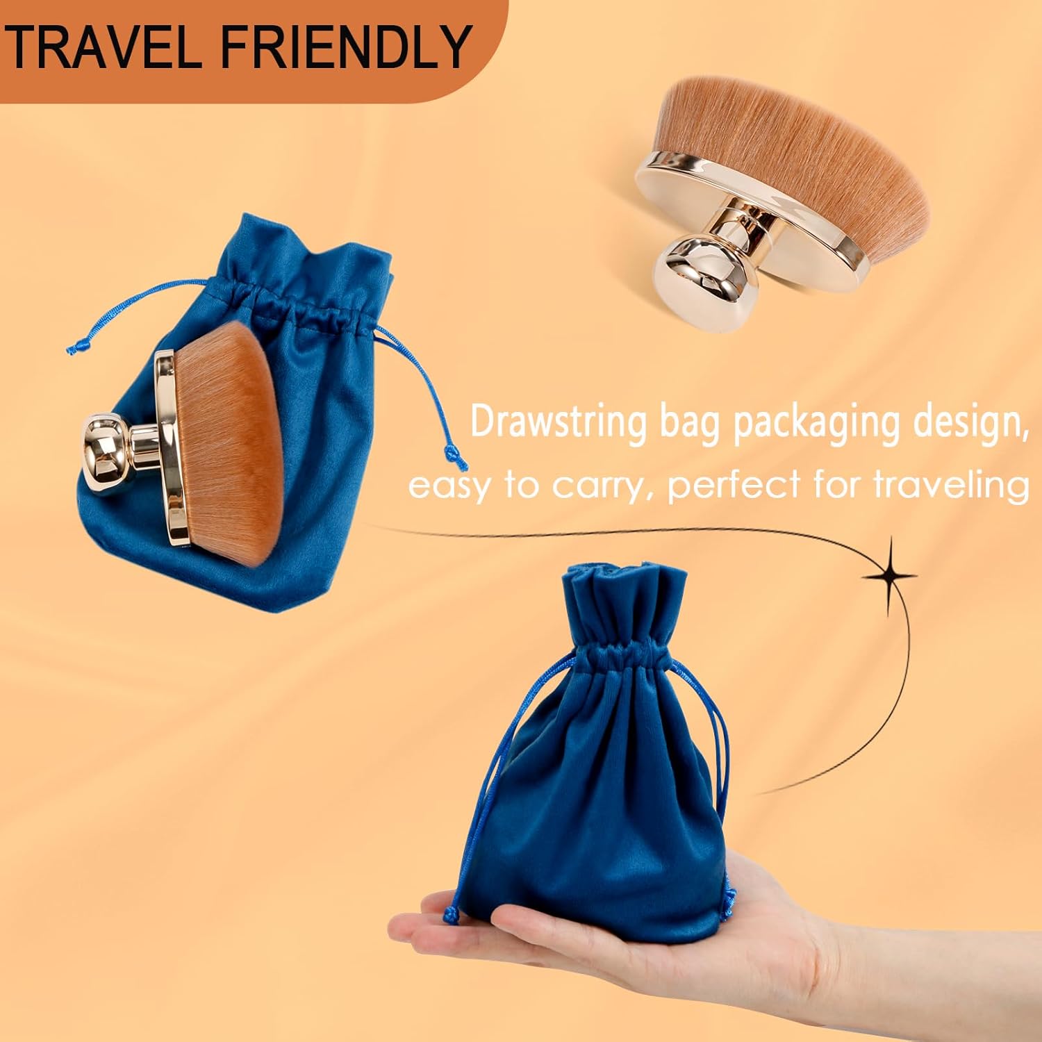 Extra Large Body Makeup Brush for Self Tanner – 115mm Wide Oval Kabuki Body Brush for Bronzer Blend & Blur, Vegan Fiber Self Tanning Brush for Legs & Body with Drawstring Bag by Yoseng - Image 6