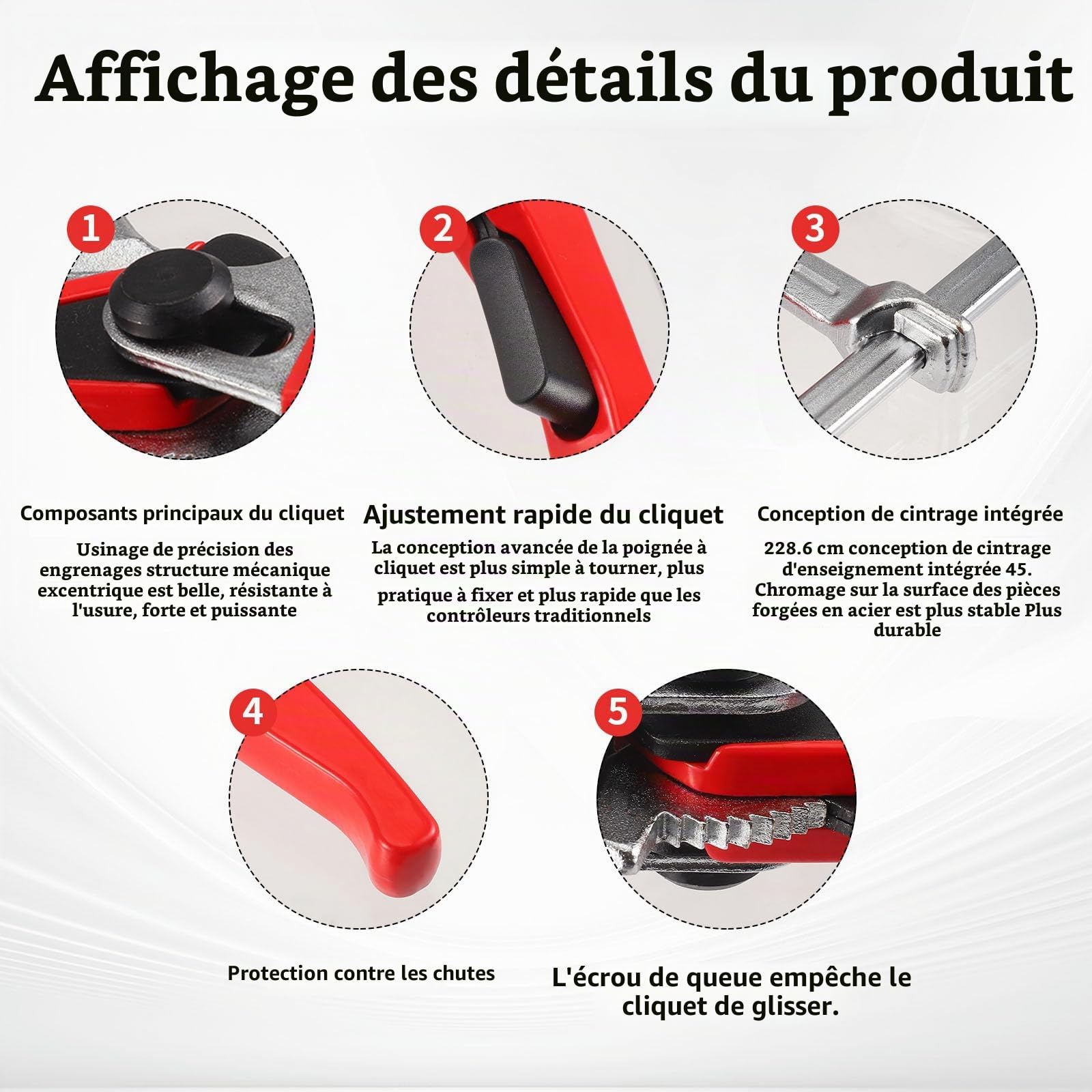 Serre Joint Rapide, 2 Pièces Serre Joint Rail de Guidage Menuisier avec Capacité de 160mm et Profondeur de Gorge de 60mm Pince de Serrage à Dégagement Rapide pour le Ponçage Meulage et la Coupe