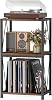 HFHOME Vinyl Record Storage 3 Tier Side Table, Record Player Cabinet for Vinyl Storage and Display, Turntable Stand in Living Room, Bedroom, Music Room
