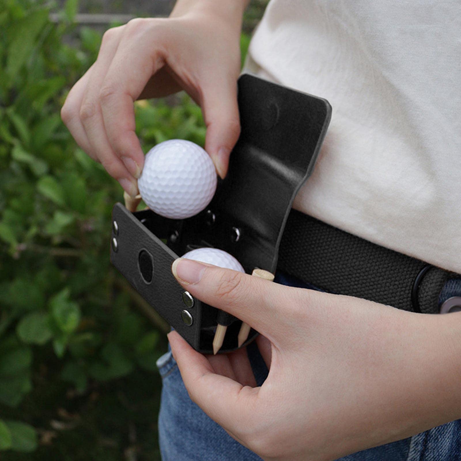 Sac de rangement portable pour balle de golf noir