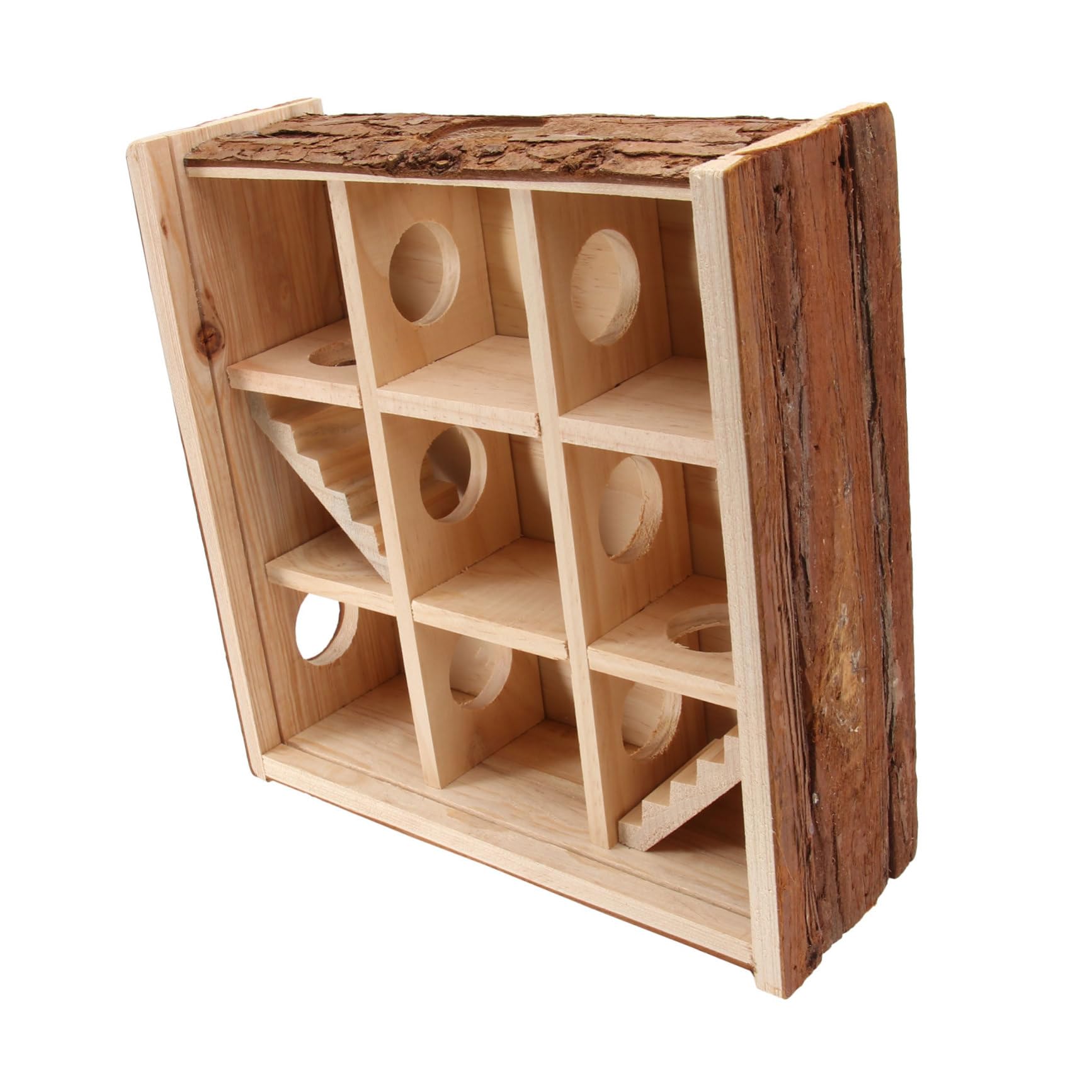 INOOMP Holz Labyrinthspielzeug für Hamster Trainings und Freizeitspielzeug für Kleintiere
