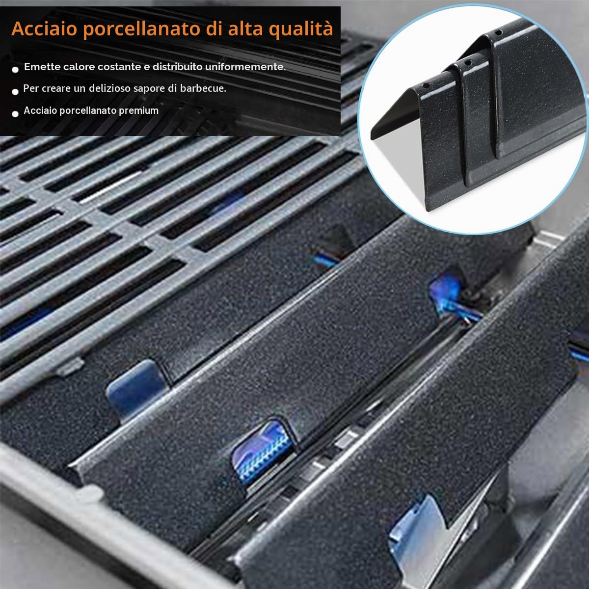 Spirit II e-210 - Griglia di ricambio per Weber Spirit II E-210 E220 S210 S220 GS4 200 con controllo frontale, barre aromatizzanti da 15,3 pollici e bruciatore 69785 67024 da 45,7 cm per Weber Spirit