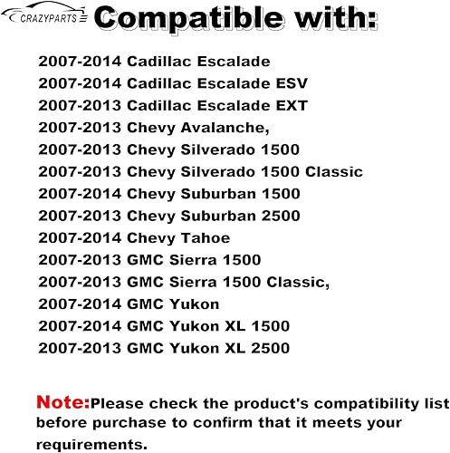Miniatura 5 de CRAZYPARTS Visor solar izquierdo del conductor y del pasajero derecho compatible con Cadillac Chevy Gmc 2007-2014, reemplaza # 22850306 22850310