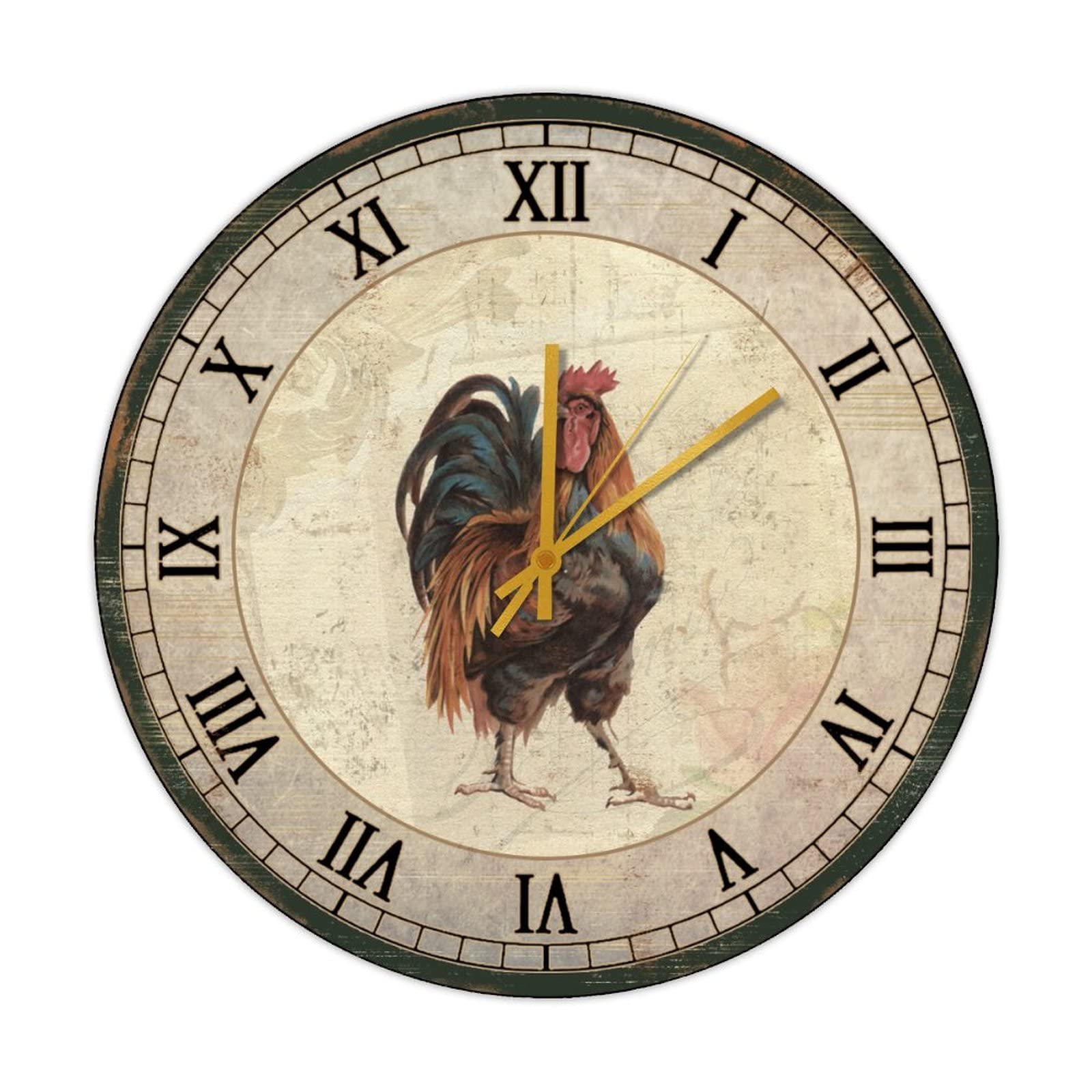 Horloge murale en bois coq pour instaurer une ambiance de maison de campagne