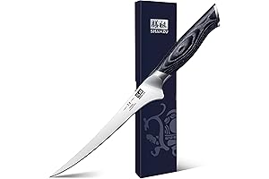 SHAN ZU 7 Inch Japanese Super Steel Boning Knife for Fish Filleting