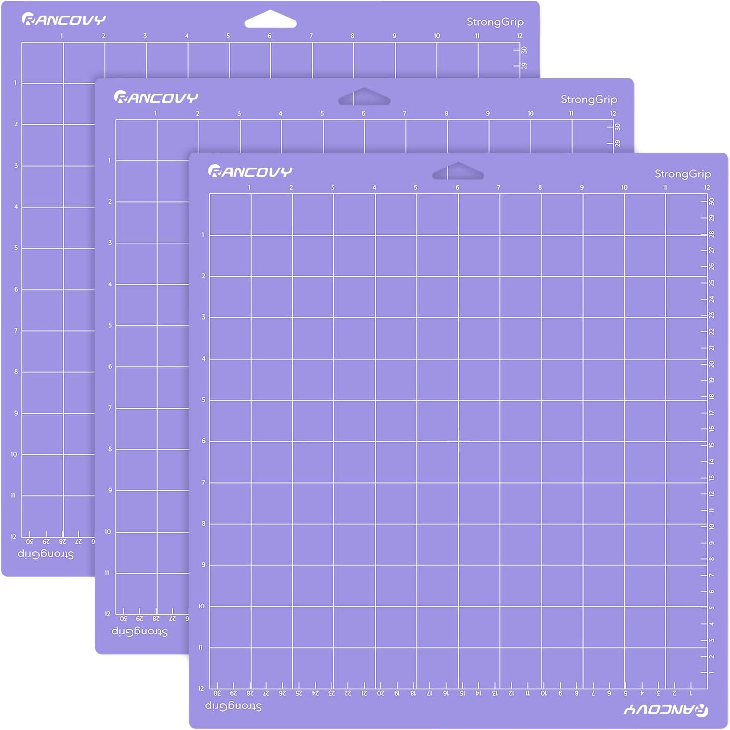 Lot De 3 Tapis De Découpe Pour Cricut (30,5x30,5 Cm) - Adhésif Fort, Standard, Léger - Compatible Maker, Explore Air 2