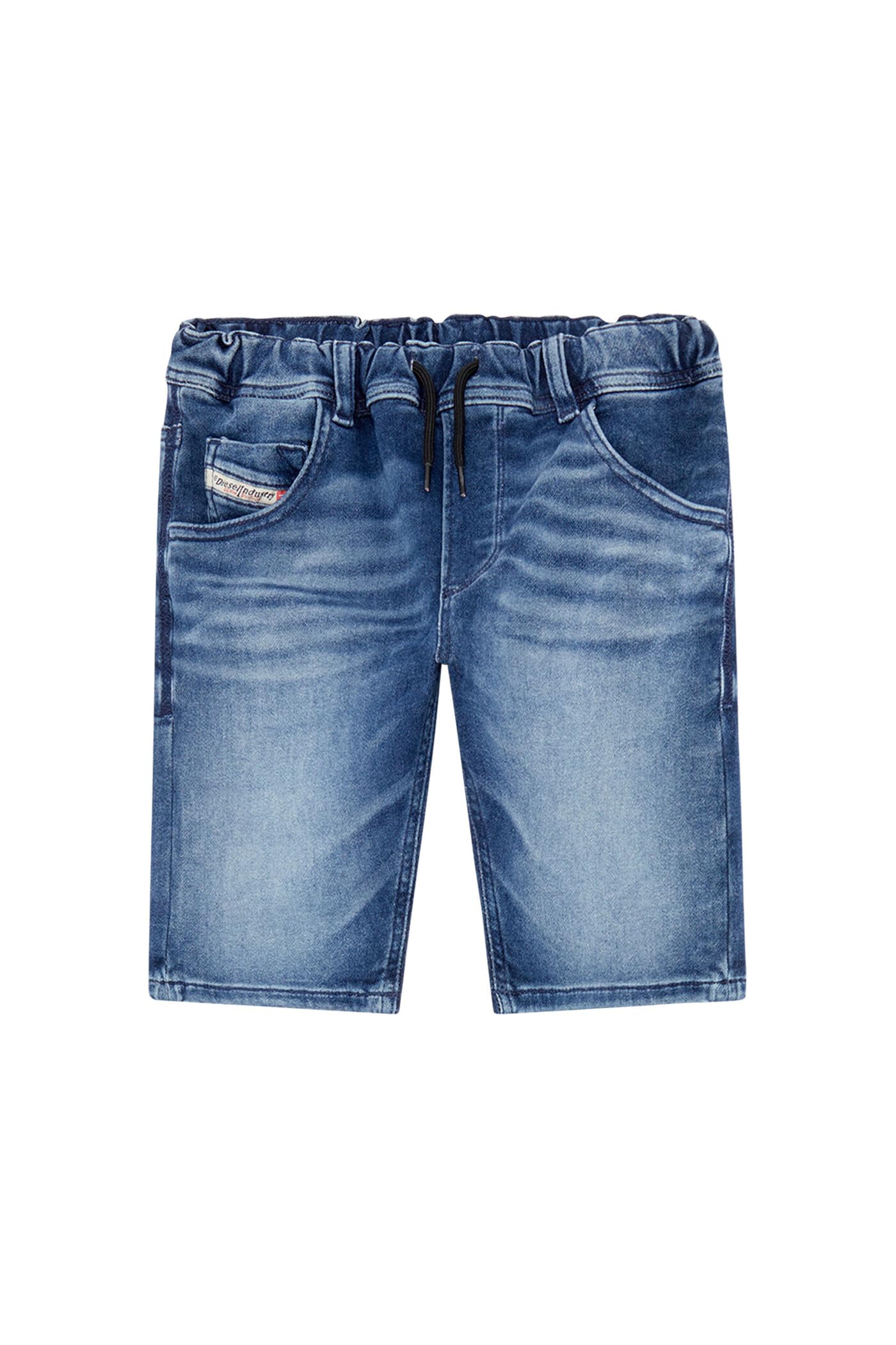 Diesel JoggJeans Shorts in Blu Medio con Sfumature Pantaloncini Jean Bambino