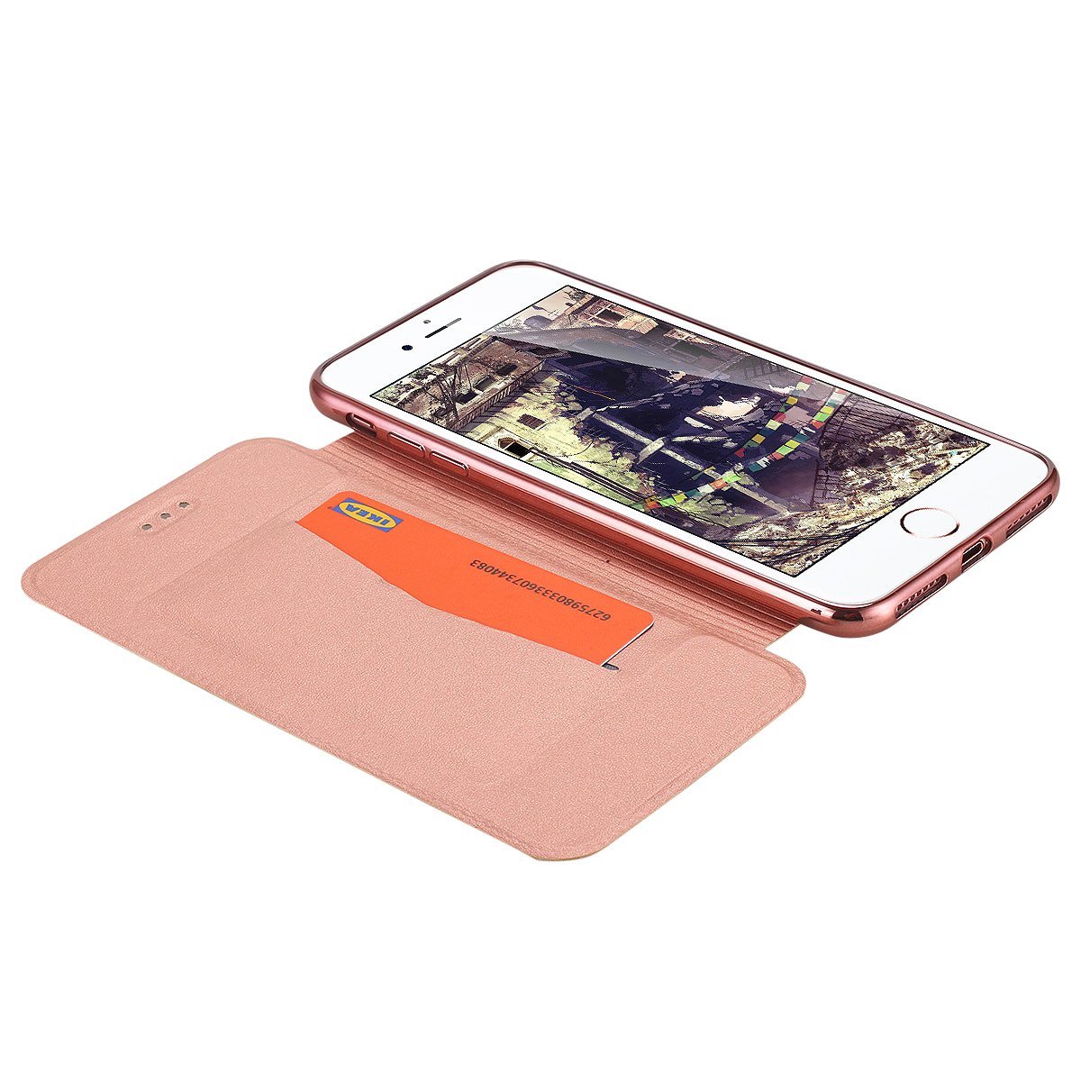 iPhone 8 Plus Case,iPhone 7 Plus Case, LONTECT Slim PU Leather Folio