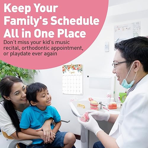 Miniatura 9 de S&O - Calendario de pared vertical floral de enero de 2024 a junio de 2025, calendario mensual arrancable, calendario académico de pared de 18