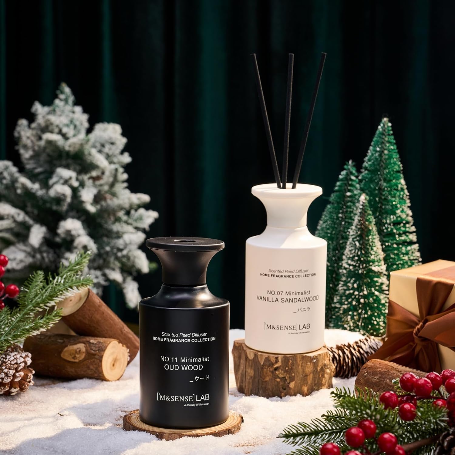 M&SENSE Reed Diffuser Set, 10.14 fl oz Large Reed Diffuser, Strawberry Gardenia Scented with Natural Essential Oils, Long Lasting with 7 Sticks, Non-Toxic Home Fragrance Reed Diffuser for Bedroom - Image 3