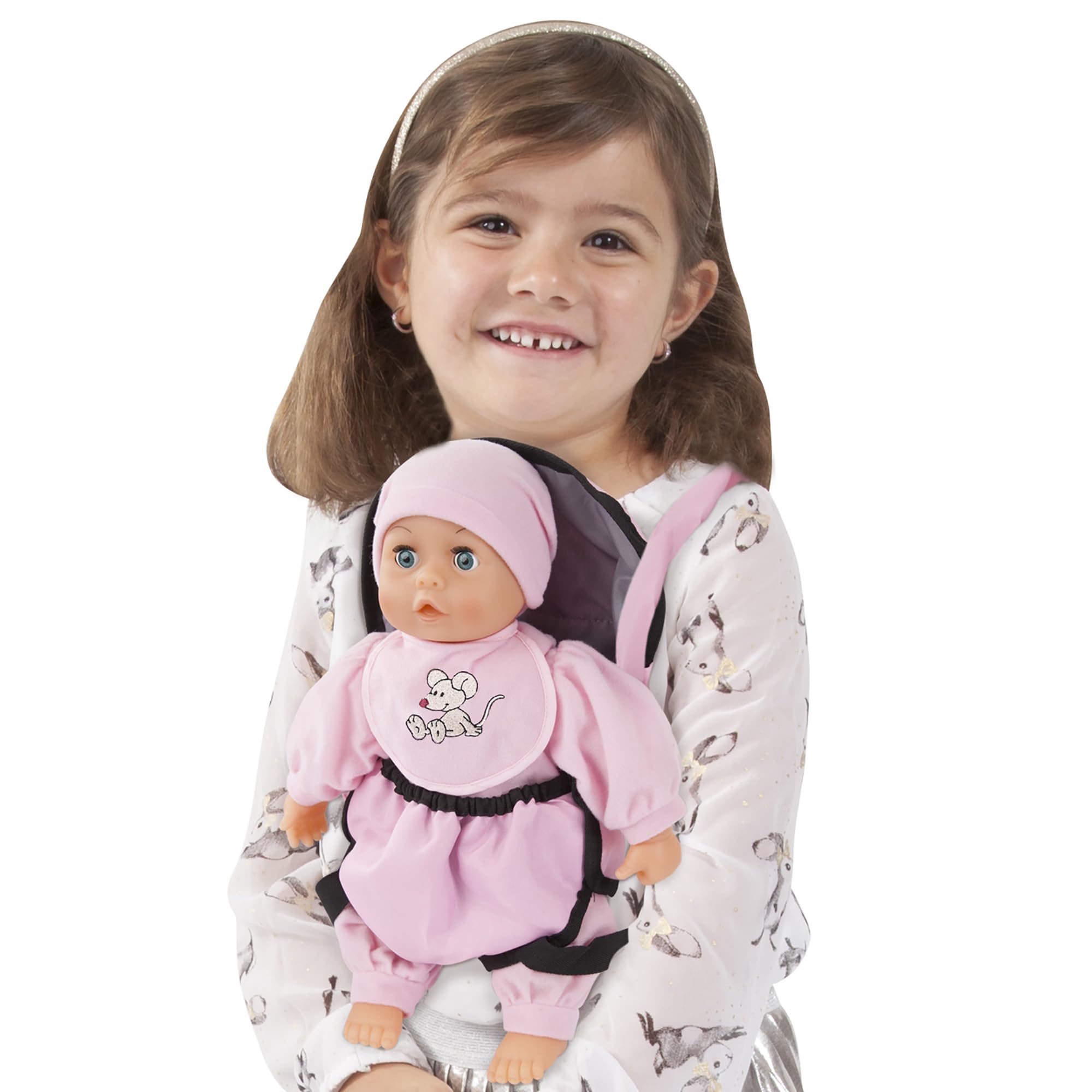 Bayer My Piccolina Interactive Newborn Baby Doll – Drinks, Wets & Sleeps, 16" With Accessories