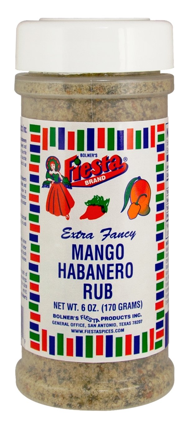 Bolner's Fiesta Extra Fancy Mango Habanero Rub, 6 Ounces