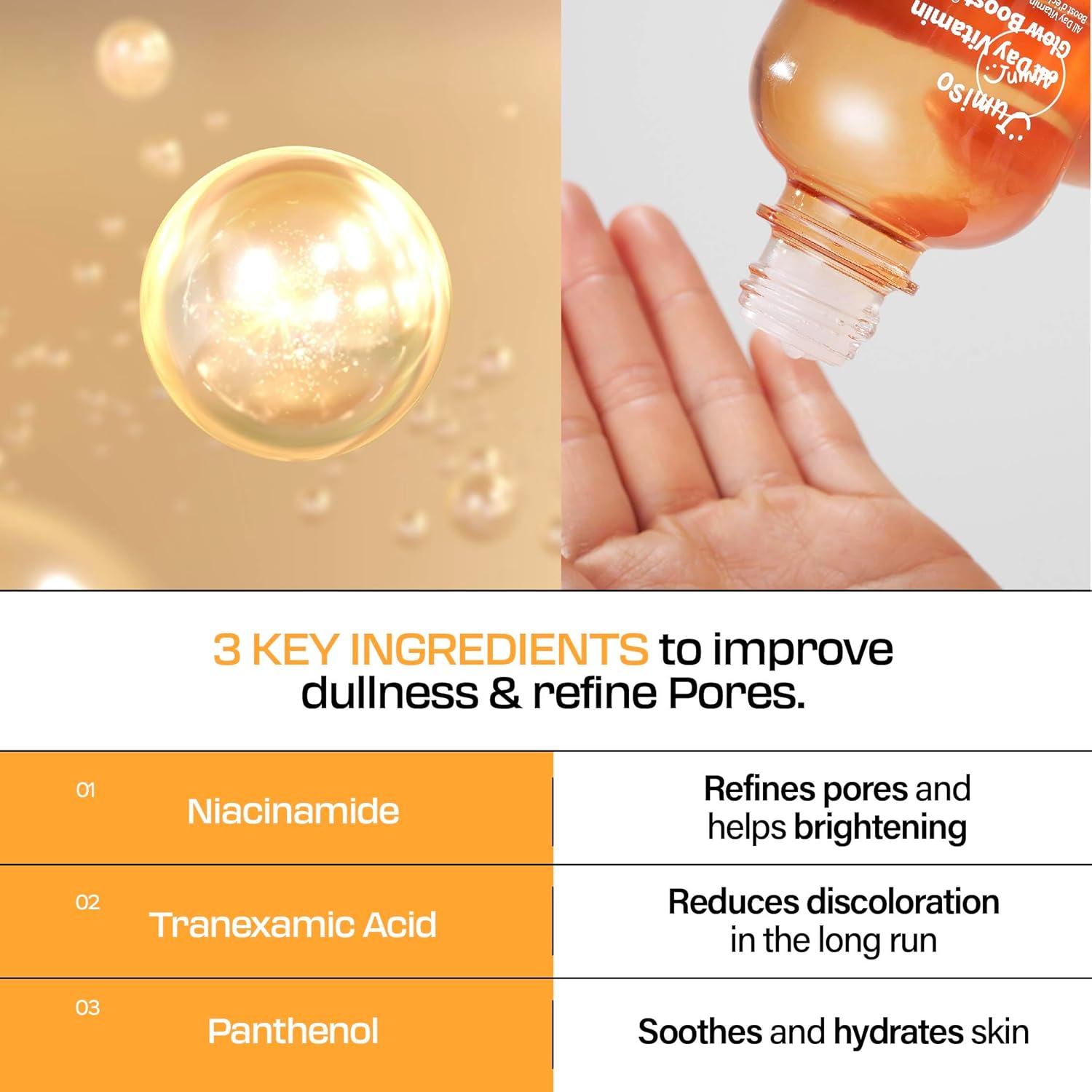 JUMISO All Day Vitamin Glow Boost Facial Toner, Vitamin Daily Toner, Vitamin B,C Toner, Skin Brightening Hydrating, Glowing Toner, Naturally Radiant&Plump Skin, EO&Fragrance Free, 125ml 4.22 FL.OZ - Image 5