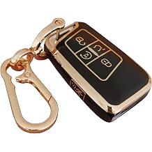 for Volkswagen Key Fob Cover Keyless Remote Smart Key Fob Shell with Keychain Fit for VW Volkswagen Atlas Jetta Passat Arteon Tiguan Black