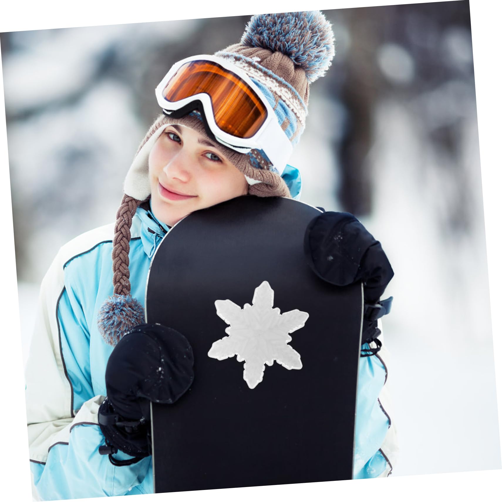 BESPORTBLE 5pièces Autocollant Antidérapant pour Snowboard Décalque De De Transparent Pad De Ski Monopode Accessoire De Glisse