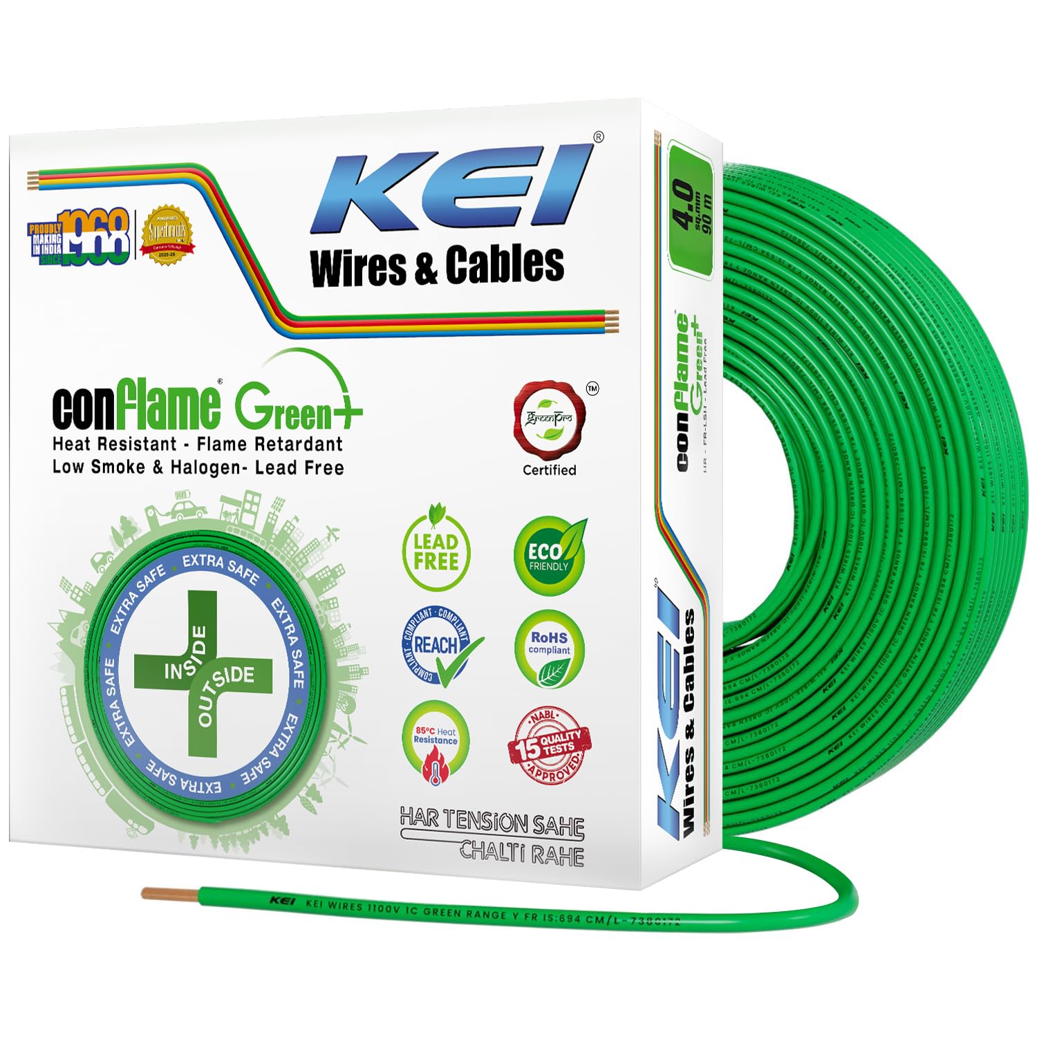 KEI Conflame Green Plus Wire - 90m Red -24 KEI Conflame Green Plus Wire - 90m Red -24